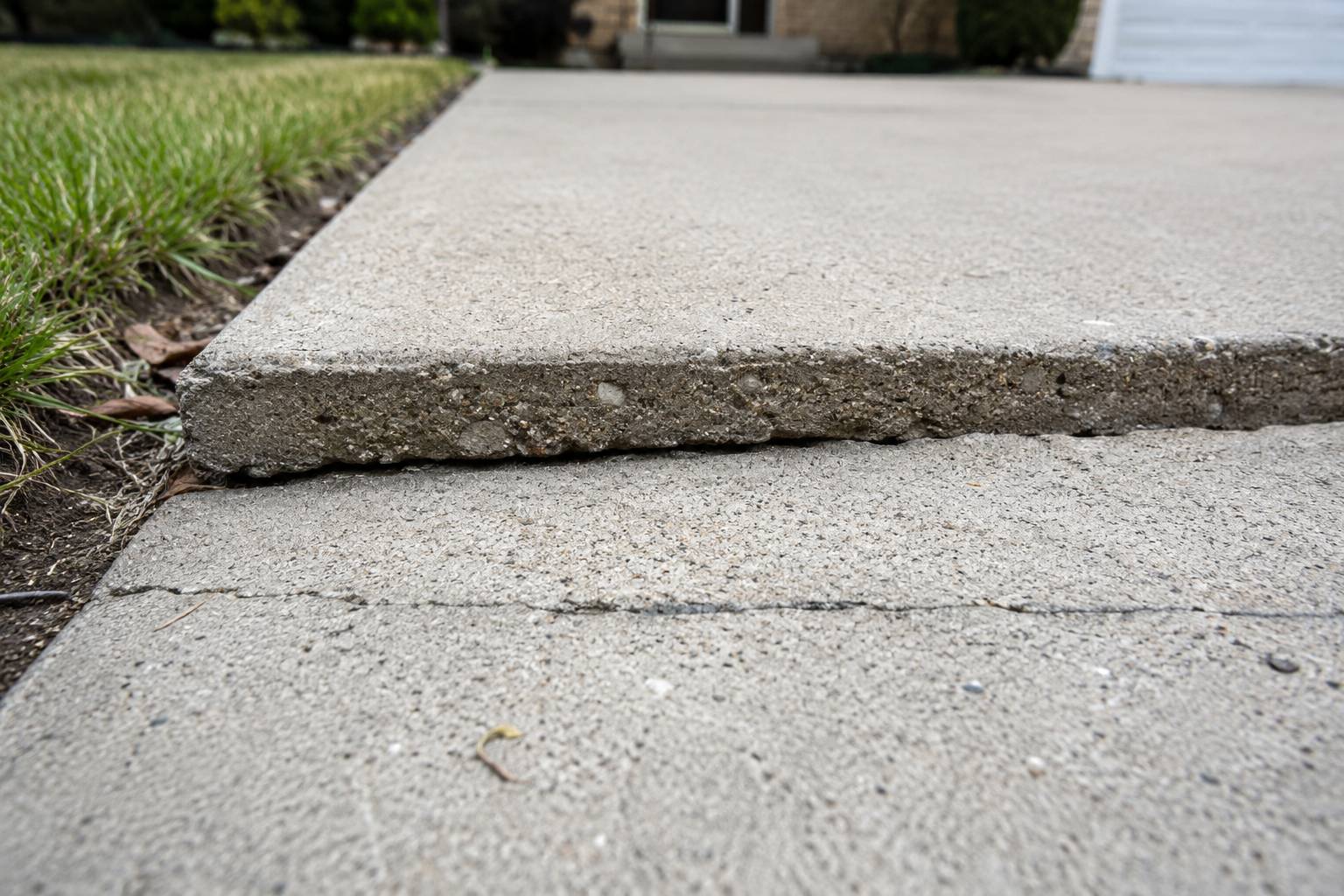 Before the polylevel done on a sidewalk